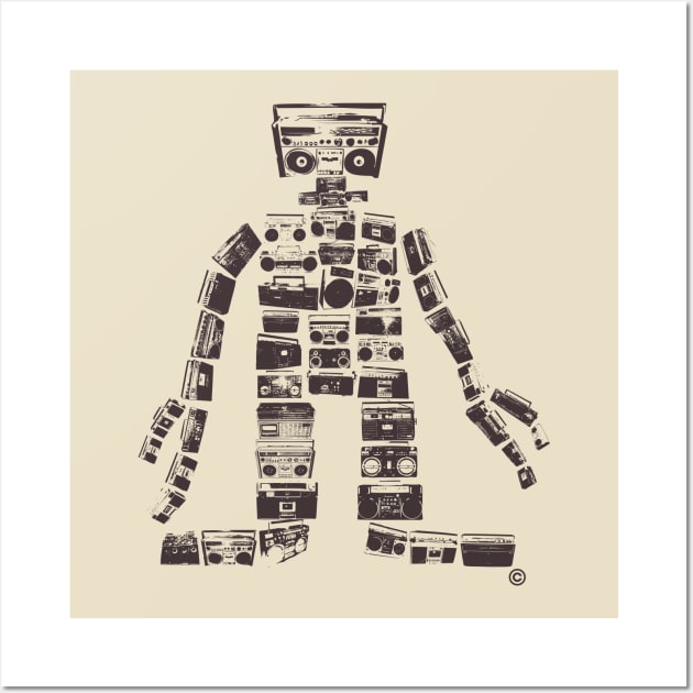 „Boombastic Giant“.  Gigantic Hip Hop Robot. Boombox Monster. Wall Art by Boogosh